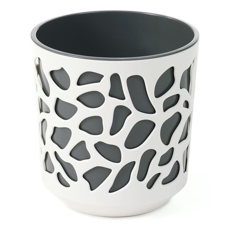 Doniczka Duet 25cm h:27cm krem/antracyt 762