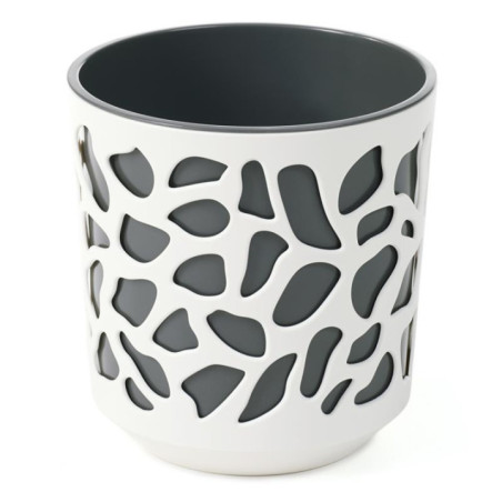 Doniczka Duet 25cm h:27cm krem/antracyt 762