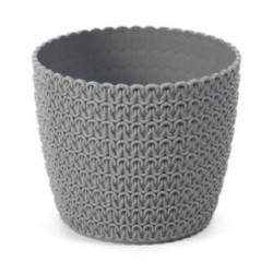 Doniczka Magnolia jersey 11cm h:9cm szara 730