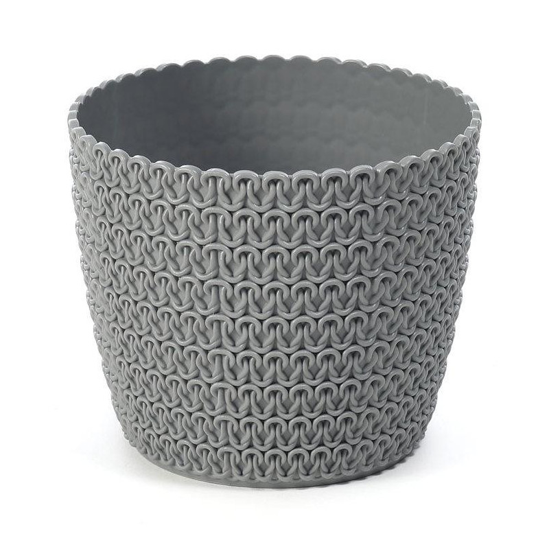 Doniczka Magnolia jersey 11cm h:9cm szara 730