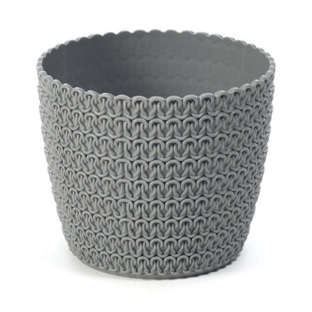 Doniczka Magnolia jersey 11cm h:9cm szara 730