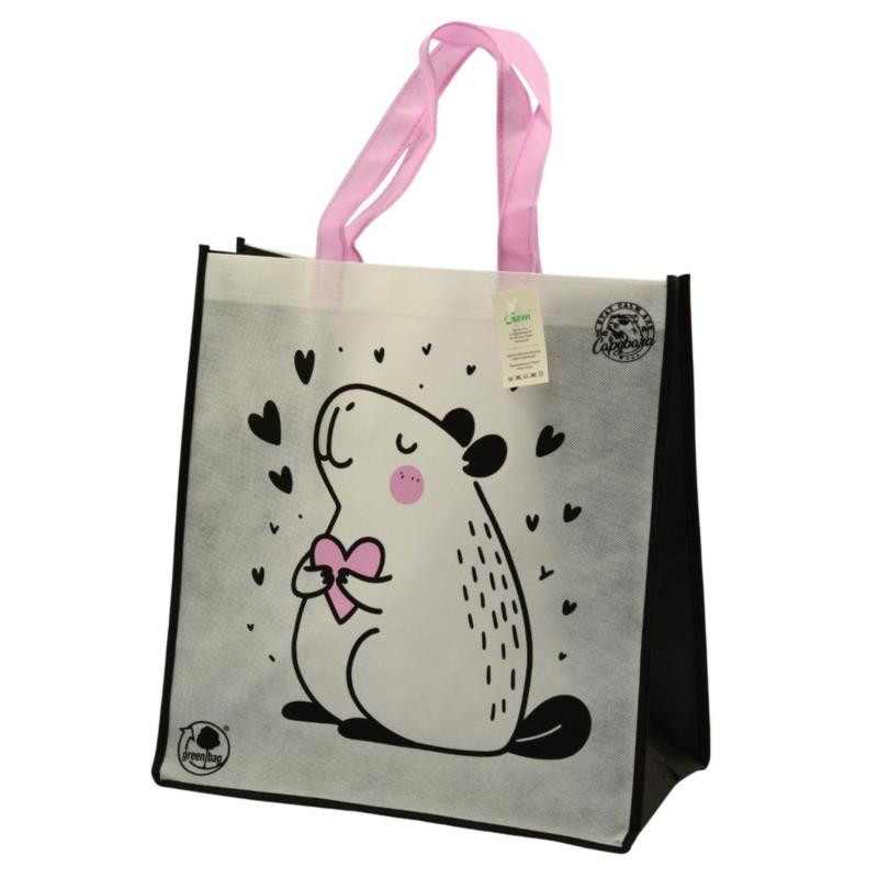 Torba na zakupy S2 laminowana Kapibara 36x34x20cm