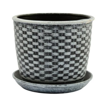 Doniczka ceramiczna z podstawką Klasyczna 18 17,5x16cm mix