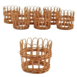 Uchwyty do szklanek wiklikowe 6 sztuk