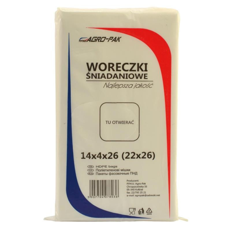 Torebki hdpe 14x4x26cm 800szt