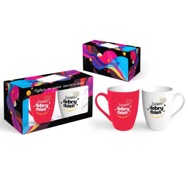 Kubki 2 sztuki 300ml ceramiczne On&Ona To będzie dobry dzień