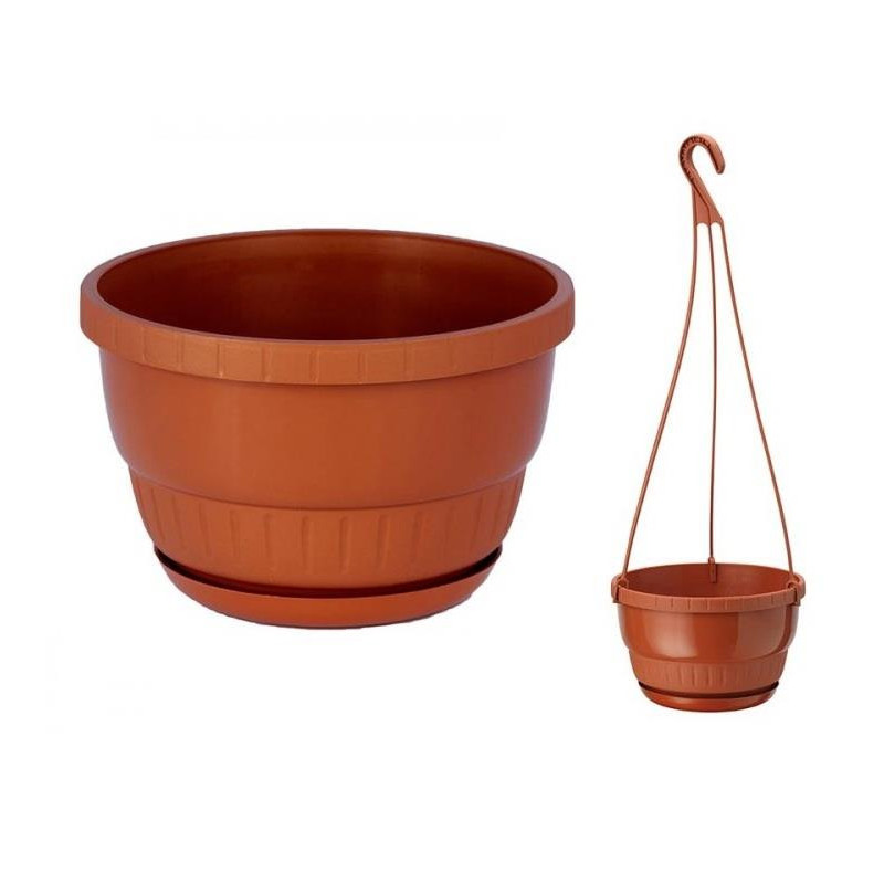 Doniczka wisząca Europa 19cm h:13cm terrakota 0502