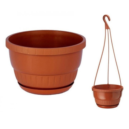 Doniczka wisząca Europa 19cm h:13cm terrakota 0502