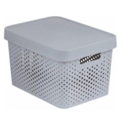 Pojemnik Infinity 17L z pokrywką szary 2