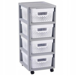 Regał 4 szuflady Infinity biało-szary 239845