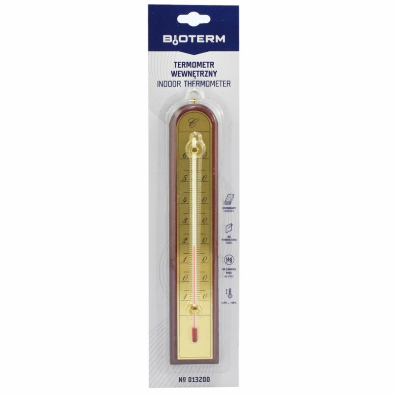 Termometr drewniany pokojowy 50/280mm łuk 013200 mix
