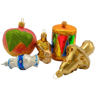 Ozdoba bożonarodzeniowa zawieszka średnia 154939 mix kształtów