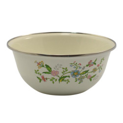 Miska emaliowana 16cm Kwiaty
