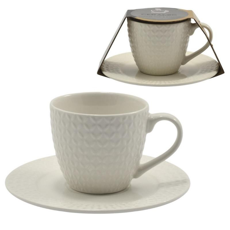 Filiżanka + spodek 200ml biała MRY3960