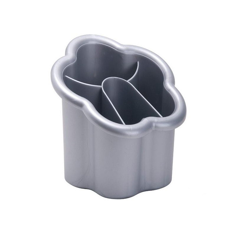 Ociekacz na sztućce plastikowy srebrny 66140