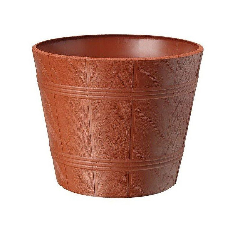 Doniczka drewnopodobna 5 fi 34cm h:28,5cm terakota