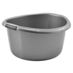 Miska plastikowa Solidna 15L srebrna