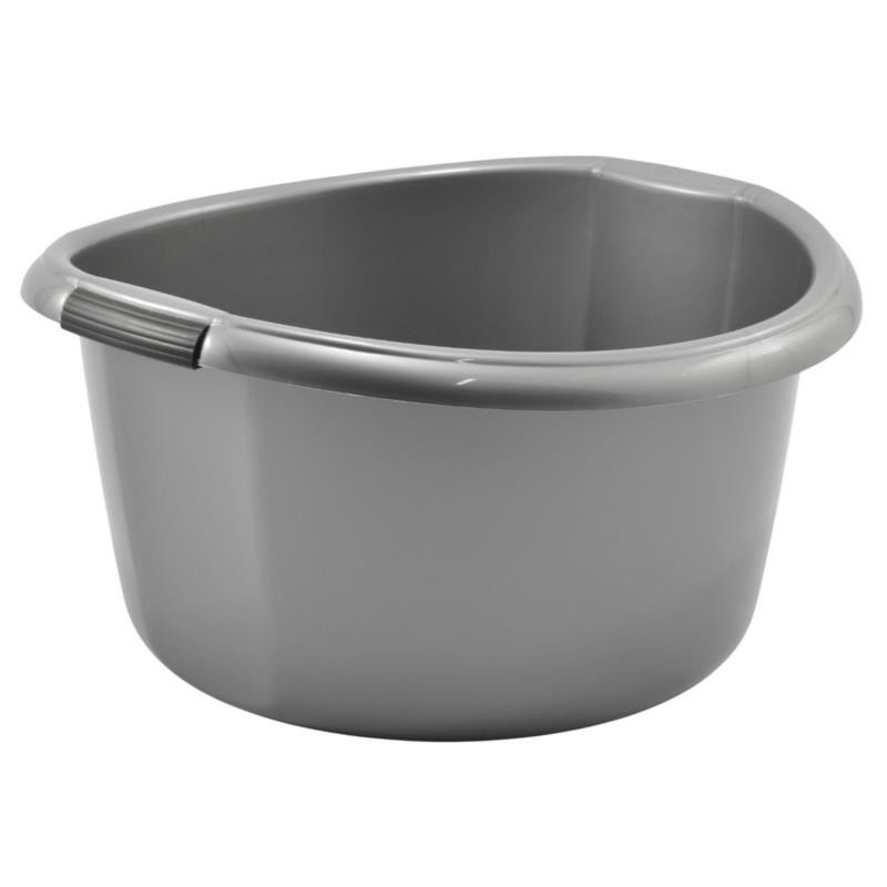 Miska plastikowa Solidna 15L srebrna