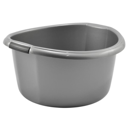 Miska plastikowa Solidna 15L srebrna