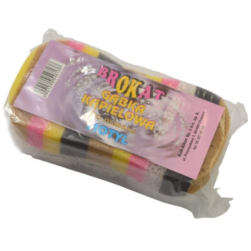 Gąbka kąpielowa masaż Motyl 16x8cm mix