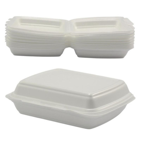 Pojemniki jednorazowe zamykane 10 sztuk styropianowe HP4 13,5x24x6cm