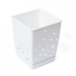 Ociekacz na sztućce plastikowy kosmos biały