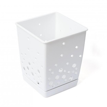 Ociekacz na sztućce plastikowy kosmos biały