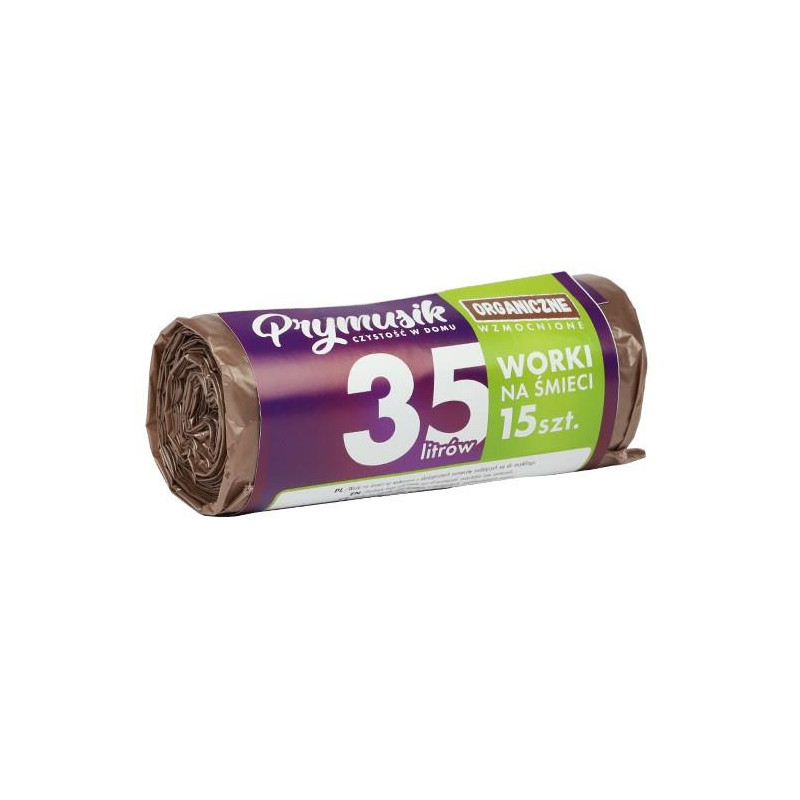 Worki na śmieci 35L 15szt brąz Prymusik