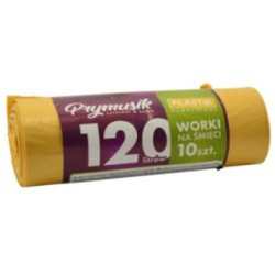 Worki na śmieci 120L 10szt żółte Prymusik
