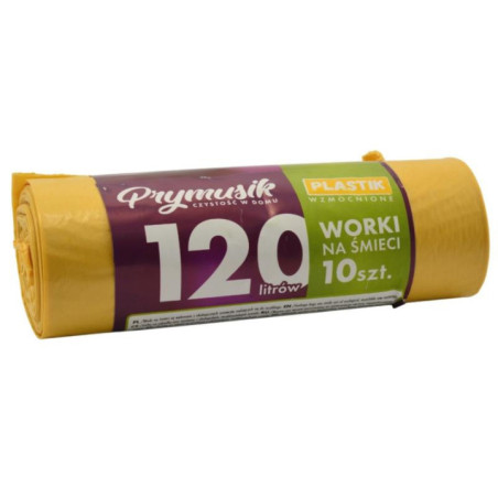 Worki na śmieci 120L 10szt żółte Prymusik