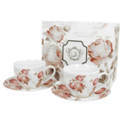 Filiżanki ze spodkami 2 sztuki Secesja 280ml