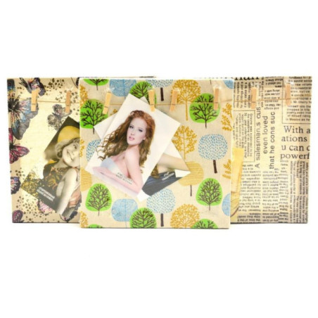 Ramka 25x25cm na klamerki na zdjęcia mix