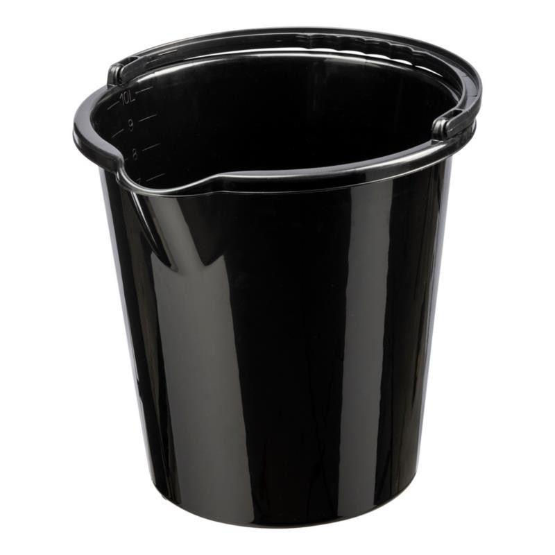 Wiadro 10L Vancouver czarne plastikowe 1059