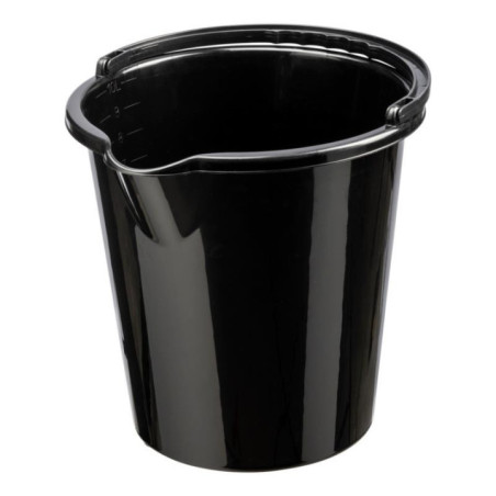 Wiadro 10L Vancouver czarne plastikowe 1059