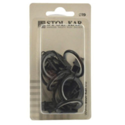 Kółka 19 z żabką czarny matt 10 sztuk