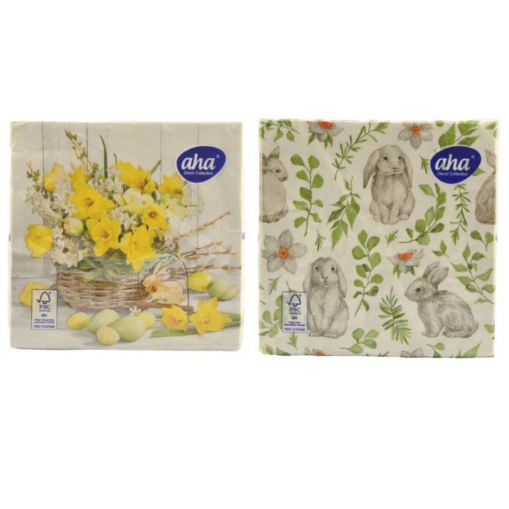 Serwetki 33x33/20szt Wielkanoc mix wzorów