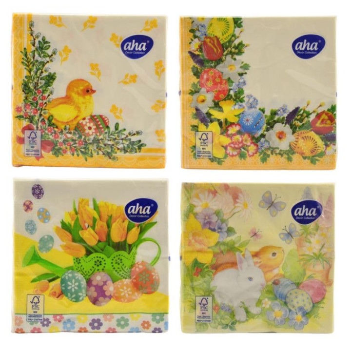 Serwetki 33x33/20szt Wielkanoc mix wzorów