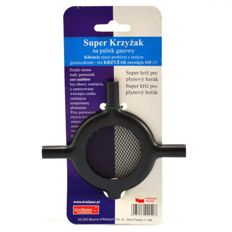 Krzyżak Super na palnik gazowy czarny