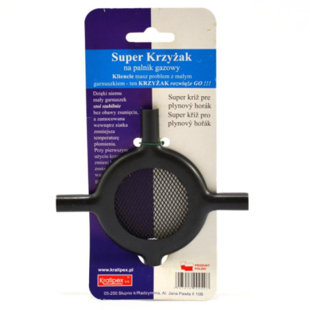 Krzyżak Super na palnik gazowy czarny