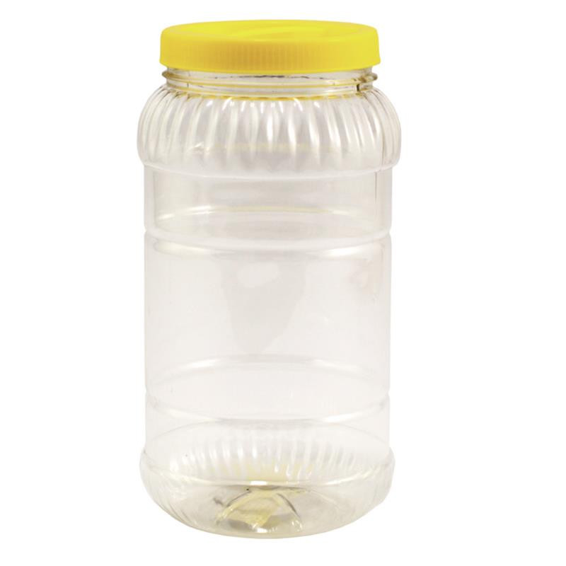 Słój plastikowy 3,0L PET żółta zakrętka