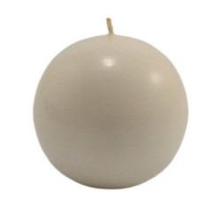 Świeca kula 10cm 15072 biała/czerwona mix