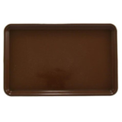 Taca plastikowa 30x19cm prostokątna brązowa