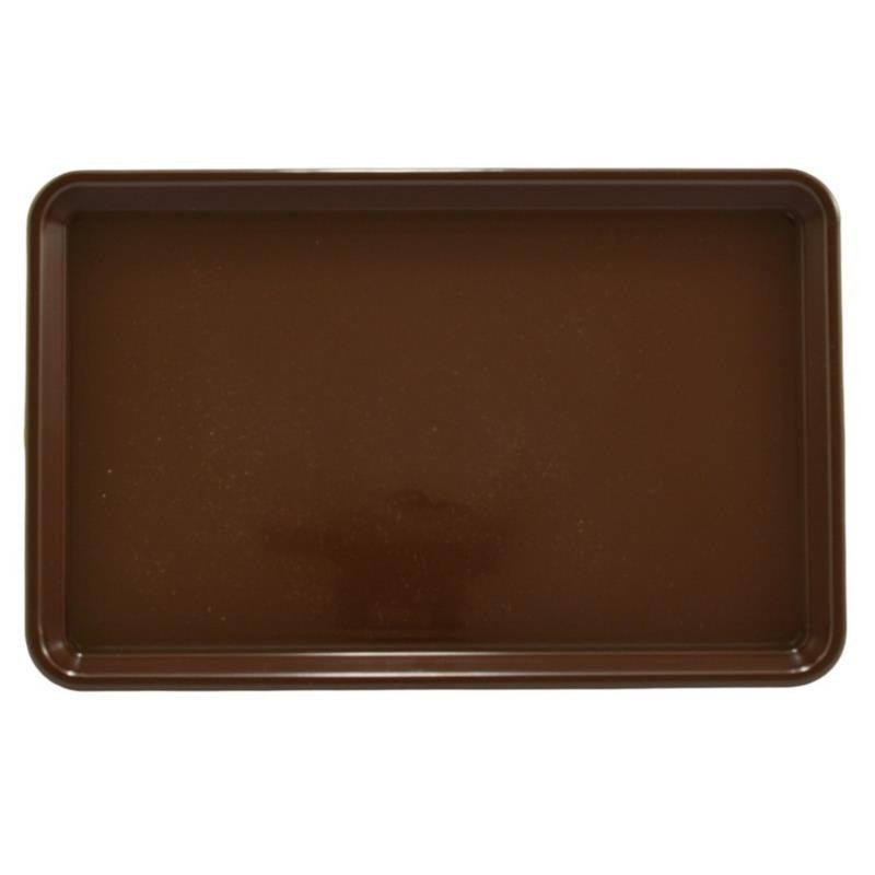 Taca plastikowa 30x19cm prostokątna brązowa