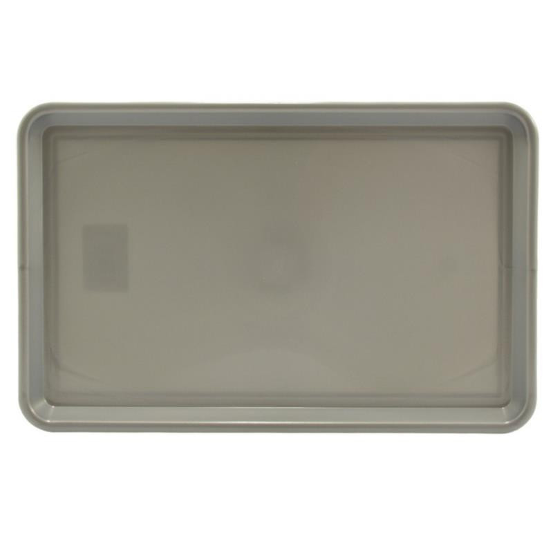 Taca plastikowa 30x19cm prostokątna srebrna