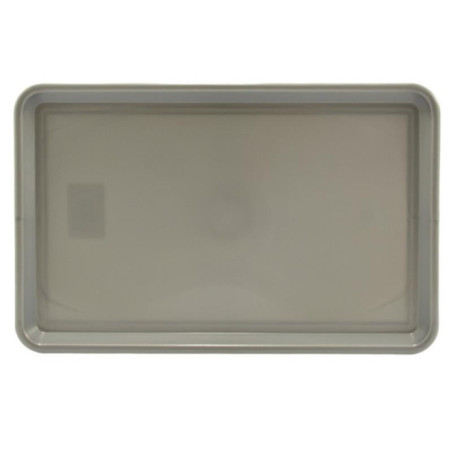 Taca plastikowa 30x19cm prostokątna srebrna