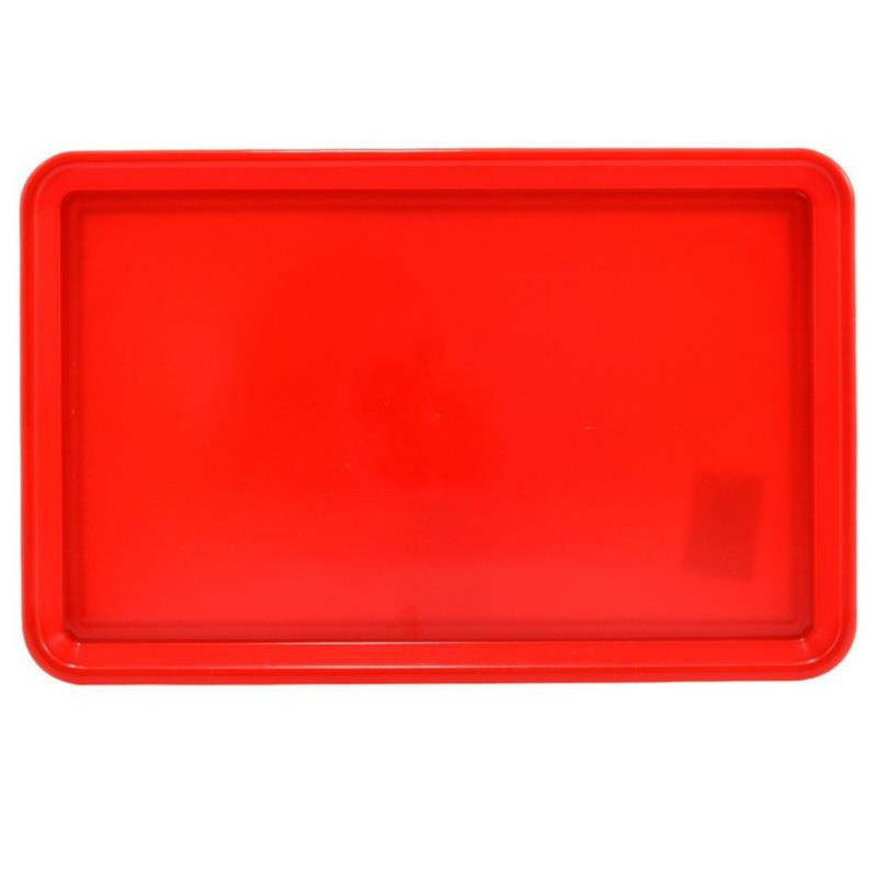 Taca plastikowa 30x19cm prostokątna czerwona