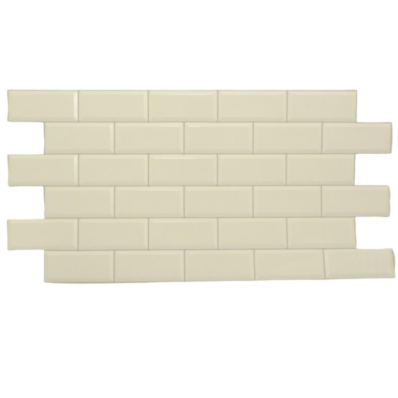 Panel PVC 96,6x48,4cm płytka biała 17314