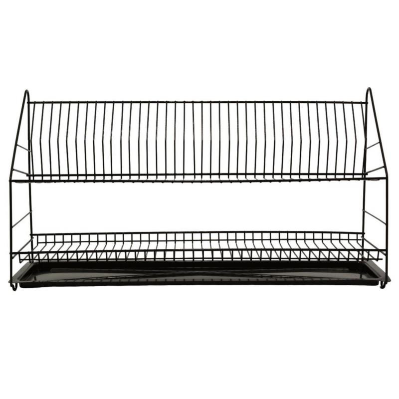 Suszarka do naczyń 2-poziomowa 80cm czarna