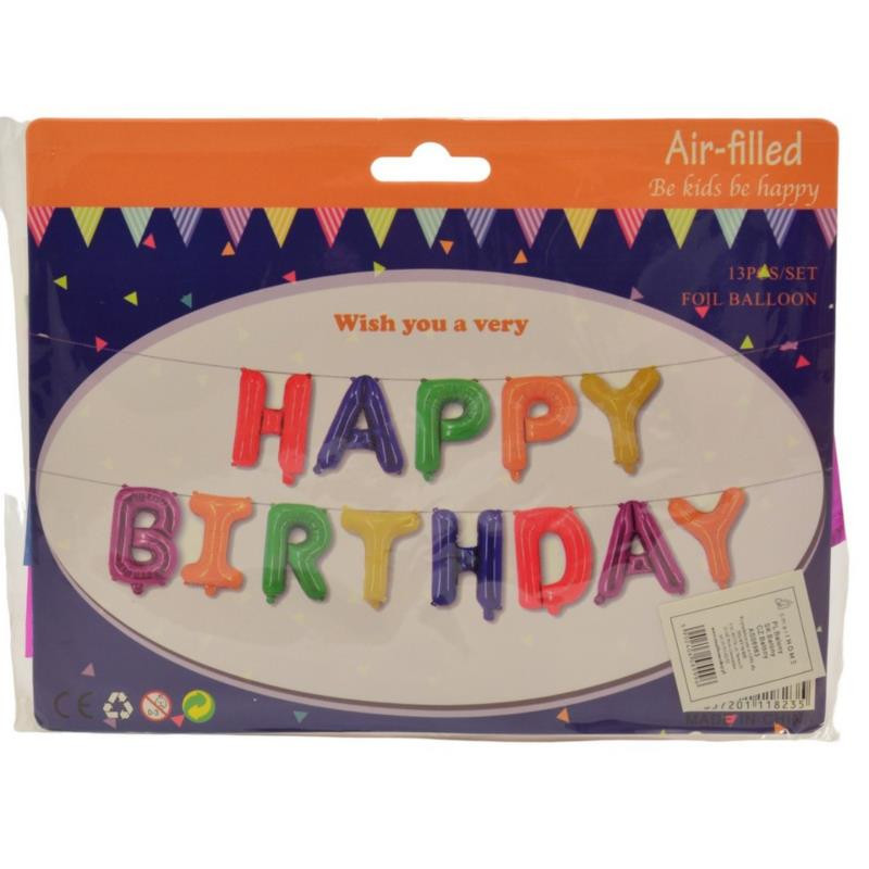Balony 13szt Happy Birthday AS08983 mix