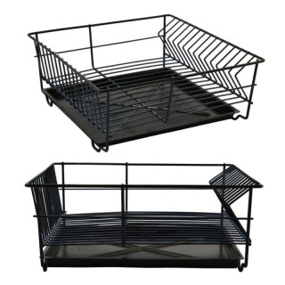 Suszarka do naczyń zlewozmywakowa kwadratowa 32cm czarna